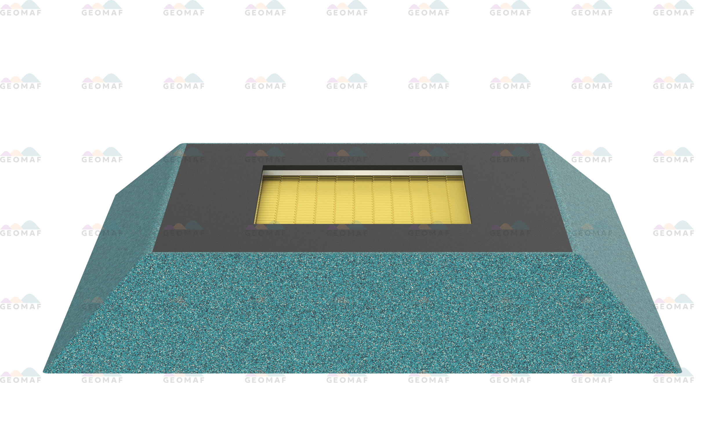 Квадратный батут в платформе TRP-02